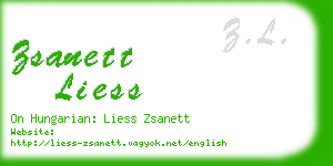 zsanett liess business card